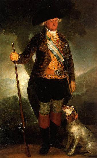 Francisco de Goya Charles IV in his Hunting Clothes Norge oil painting art